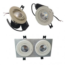 10W / 20W AC220V-240V COB LED Recessed Downlight Ceiling Light Adjustable for Shop Lighting